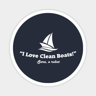 I LOVE Clean Boats Magnet